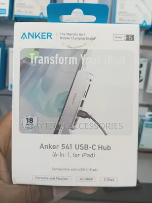 An Anker 541 Usb-C Hub (6-in-1, for iPad).