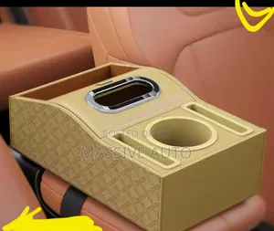 Universal Armrest Cover With Multiple Compartments. Baige Colour