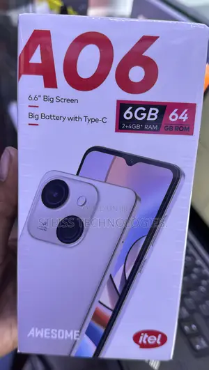 New Itel A06 64 GB Black