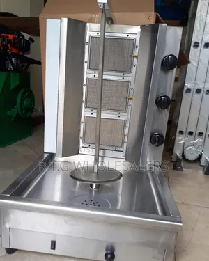 Heavy Duty Gas Shawarma Machine With 3 Burners – Stainless Steel