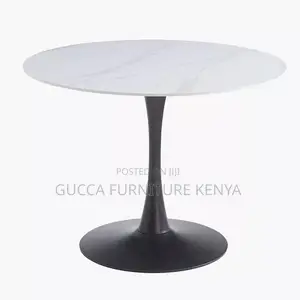 White Round Marble Dining Table