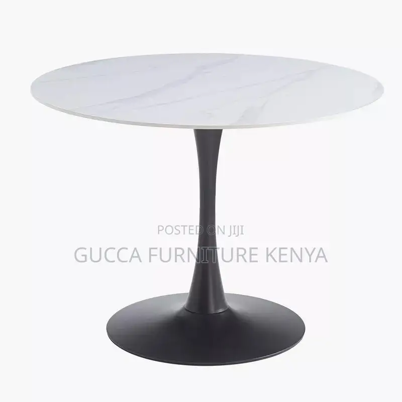 White Round Marble Dining Table