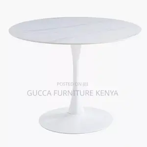 White Round Marble Dining Table