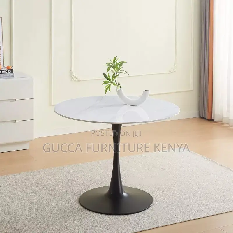 White Round Marble Dining Table