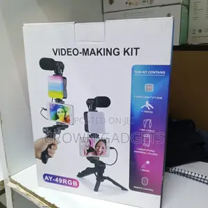 Ay-49rgb Content Creator Kit With Mic Tripod
