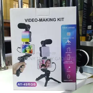 Ay-49rgb Content Creator Video Kit With Tripod