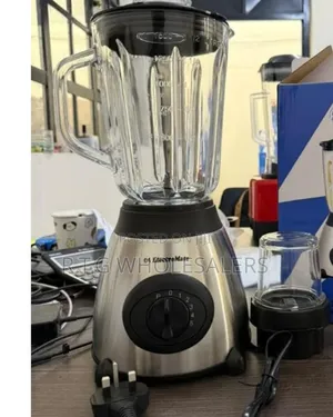 Electromate 1.5 L Glass Jar 2‐In‐1 Blender – Multi‐Speed Dry Mill