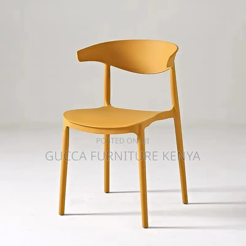 Strong Armless Stackable Black Plastic Chair
