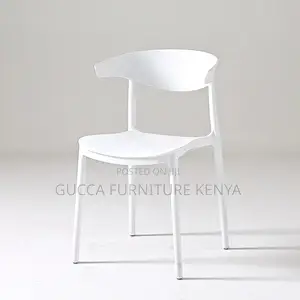 Strong Armless Stackable Black Plastic Chair