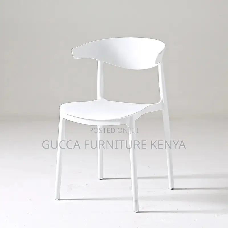 Strong Armless Stackable Black Plastic Chair