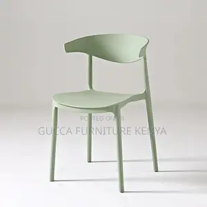 Strong Armless Stackable Black Plastic Chair
