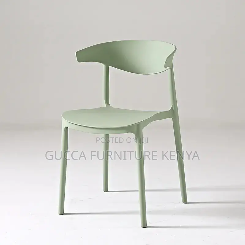 Strong Armless Stackable Black Plastic Chair