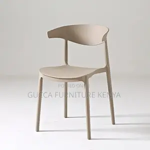 Strong Armless Stackable Black Plastic Chair