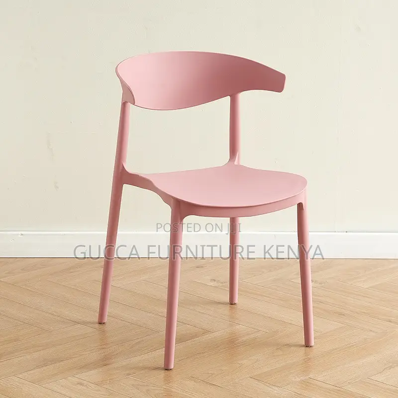 Strong Armless Stackable Black Plastic Chair