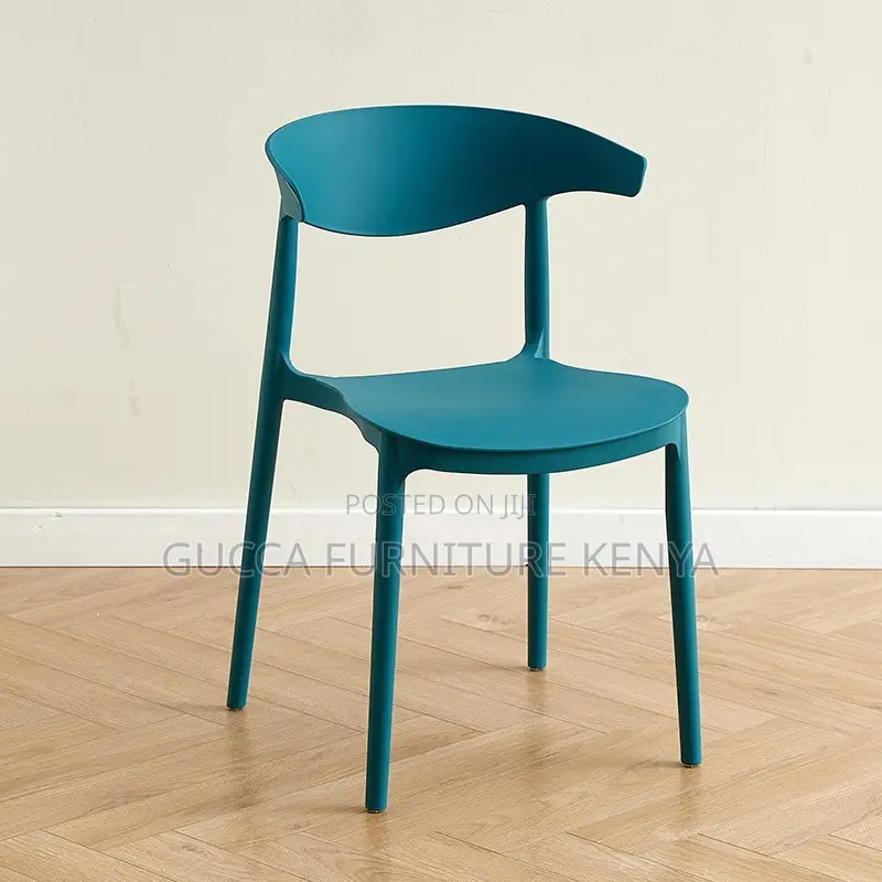 Strong Armless Stackable Black Plastic Chair