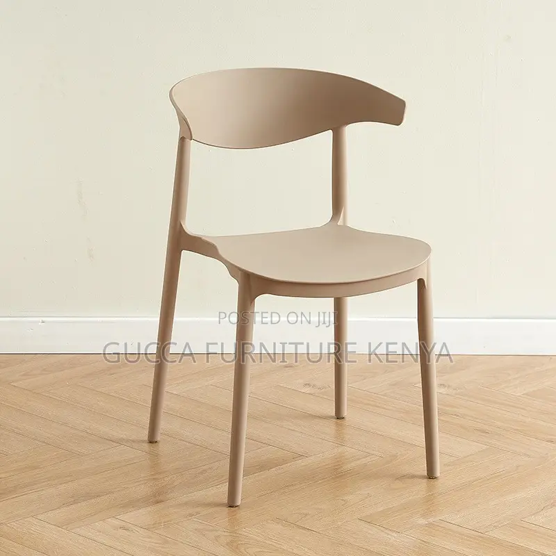 Strong Armless Stackable Black Plastic Chair