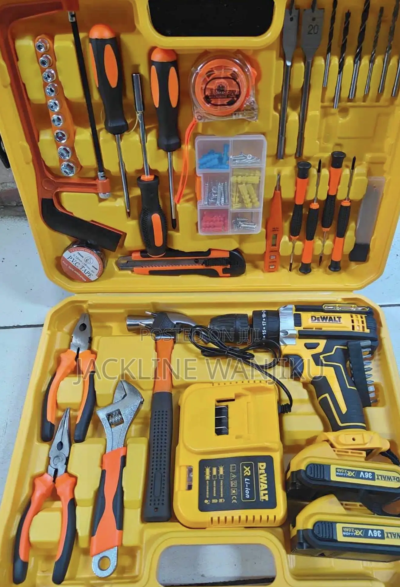36v Cordless Dewalt Drill Toolset / Rechargeable Dewalt Drill