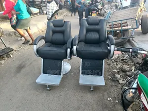 Shiny Silver Barber Chairs