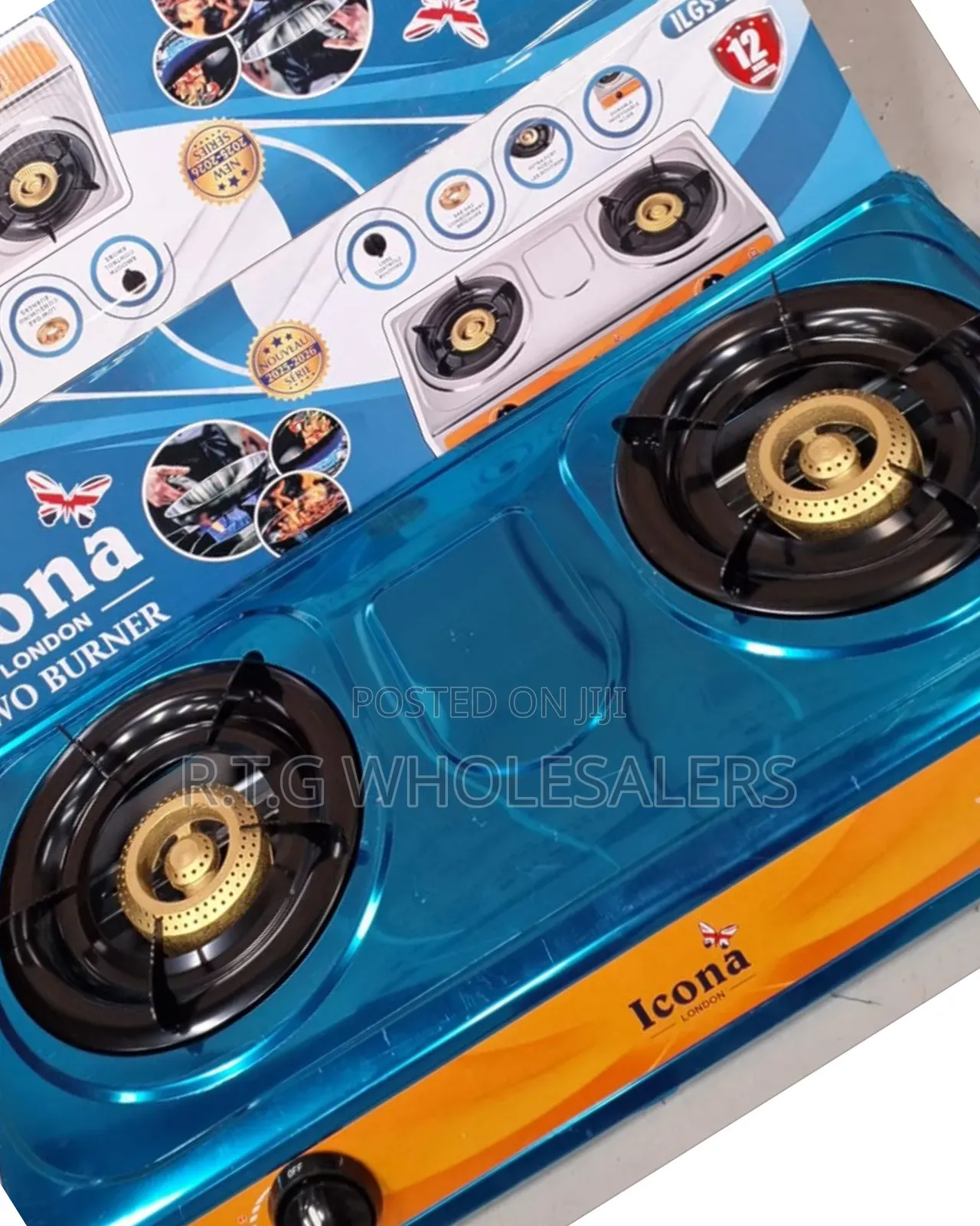 Icona Compact 2-Burner Stainless Steel Gas Cooker