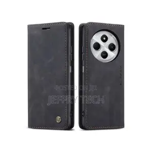 Liwall Caseme Black Wallet Leather Flip Case for Xiaomi Redmi 14c