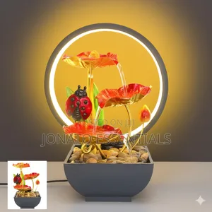 Led Lotus Flower Indoor Water Fountain - Tabletop Decor Nightlight