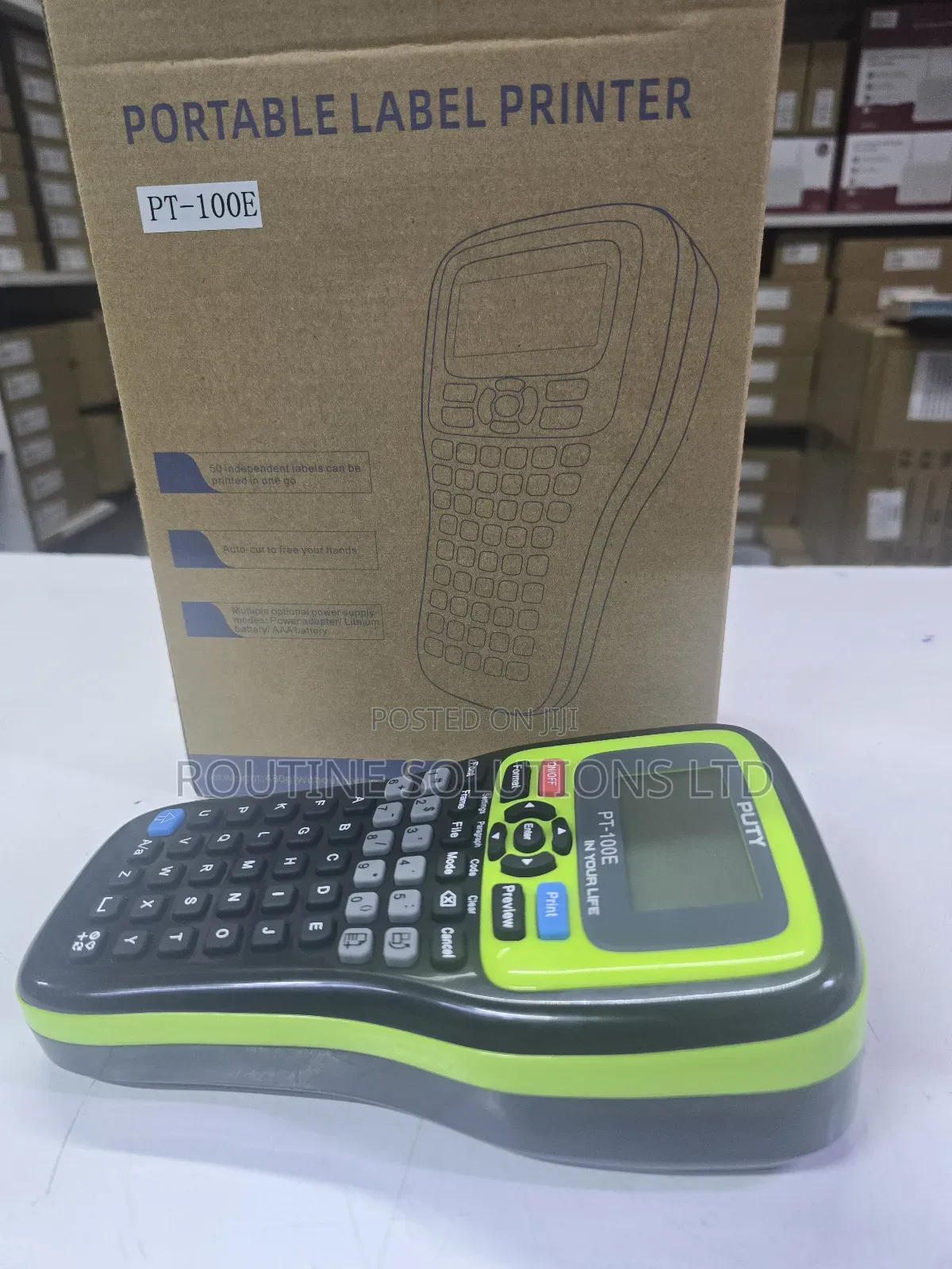 Portable Rechargeable Label Printer Machine Pt-100-E