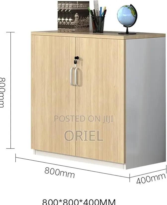 Book Shelves; Wooden Office Cabinet With Lockable Doors