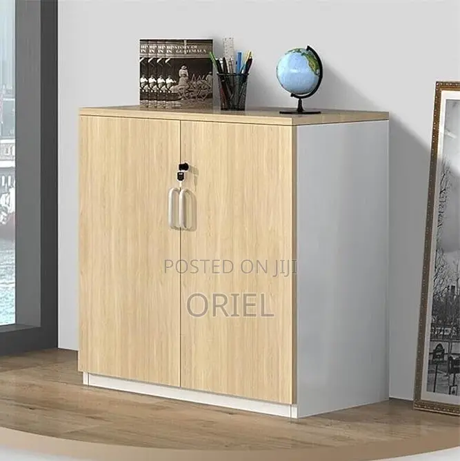 Book Shelves; Wooden Office Cabinet With Lockable Doors