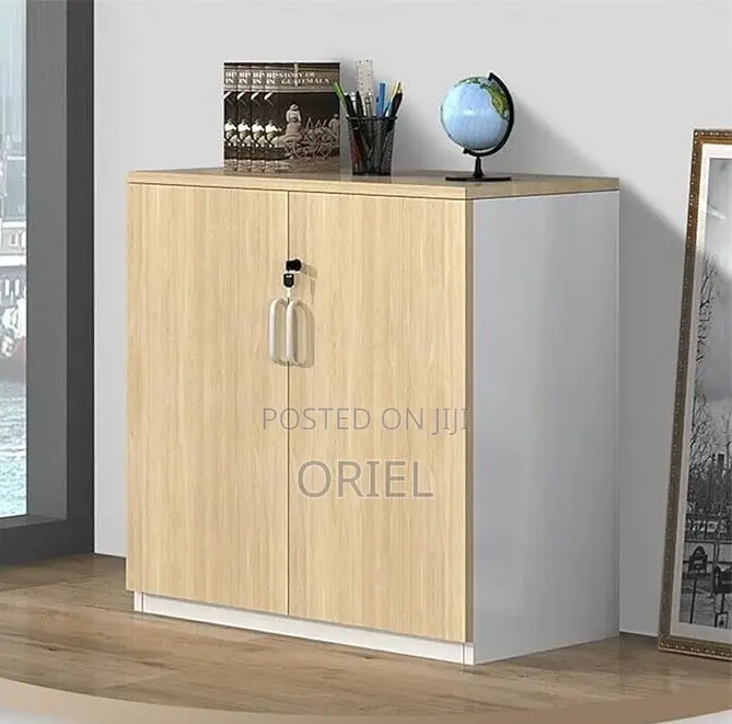 Book Shelves; Wooden Office Cabinet With Lockable Doors