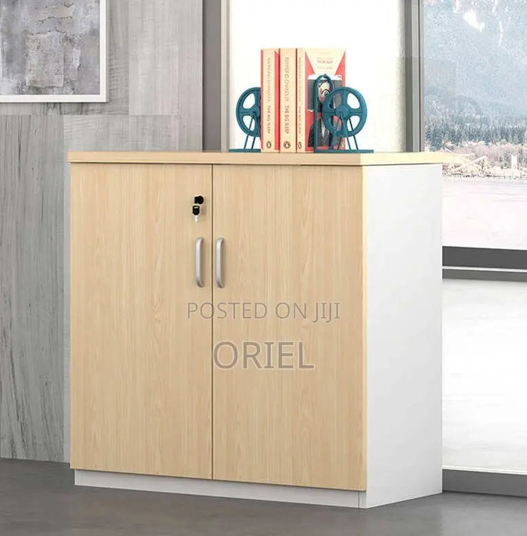 Book Shelves; Wooden Office Cabinet With Lockable Doors