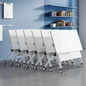 Foldable Table; Foldable Modern Rectangular Writing Desk