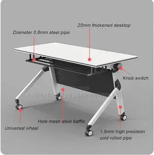 Foldable Table; Foldable Modern Rectangular Writing Desk