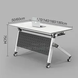 Foldable Table; Foldable Modern Rectangular Writing Desk