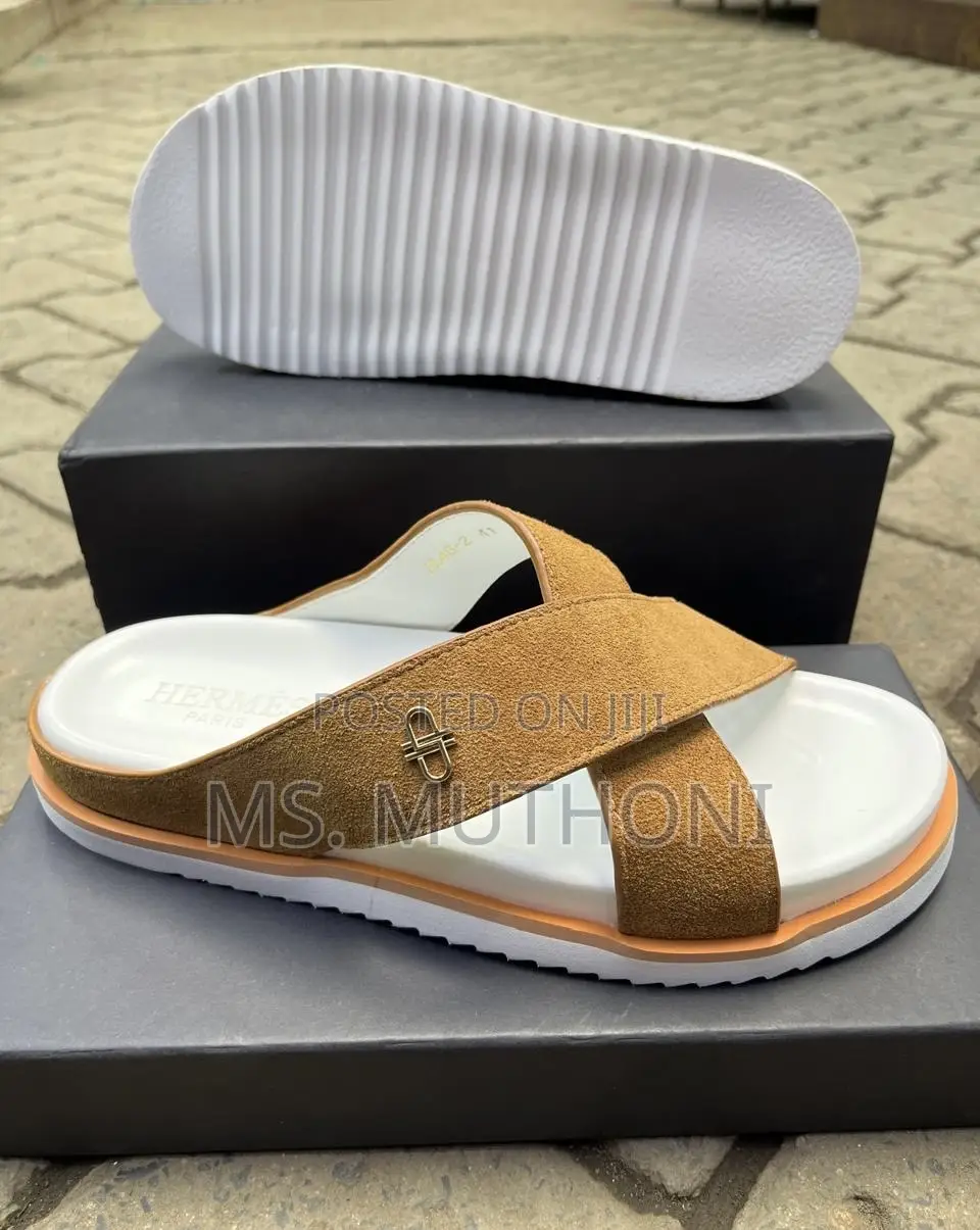 Hermès Infra Sandals in Khaki Suede Size 39-45