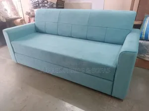 Sky Blue Modern 3 Seater Sofa
