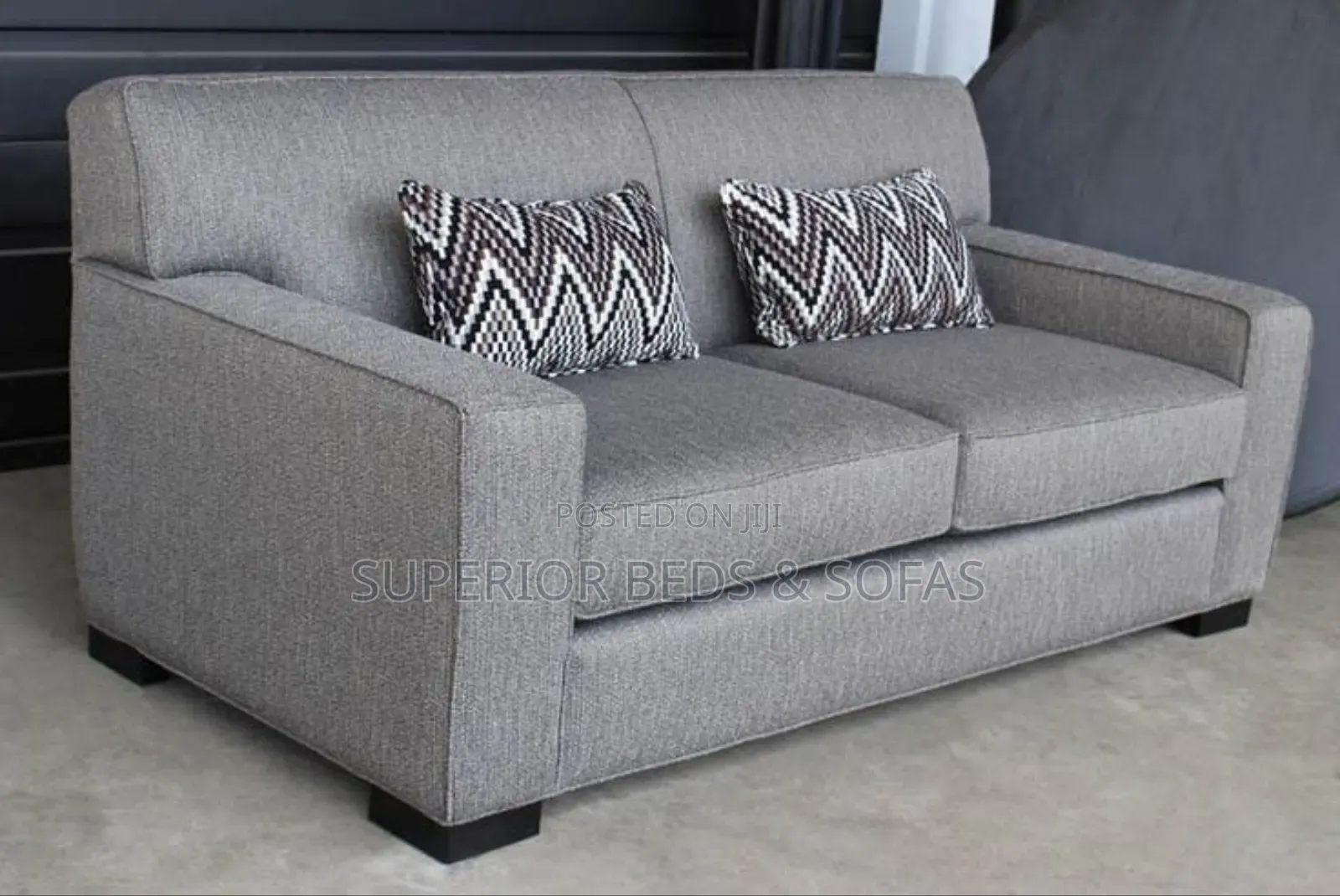 3 Seater Grey Minimalist Sofa