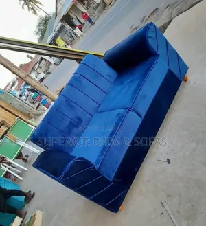 Deep Blue Modern 2 Seater Sofa