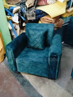 Teal Plush Armchair