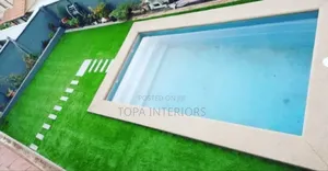 Poolside Natural Look Green Fake Grass Artificial Turf Grass Carpets