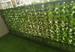 Balcony Grill Wall Hedges Artificial Green Ivy Privacy Fence