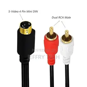 Los Angeles S-Video Splitter Cable, Mini Din 4-Pin to Rca Male, 1.5m