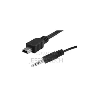Short Mini-Usb to 3.5mm Auxiliary Audio Jack Adapter Cable
