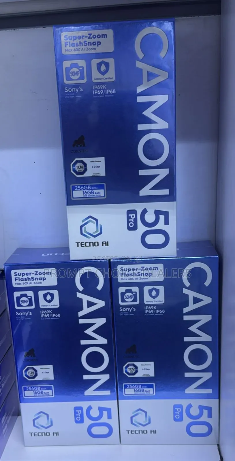 New Tecno Camon 50 256 GB Black