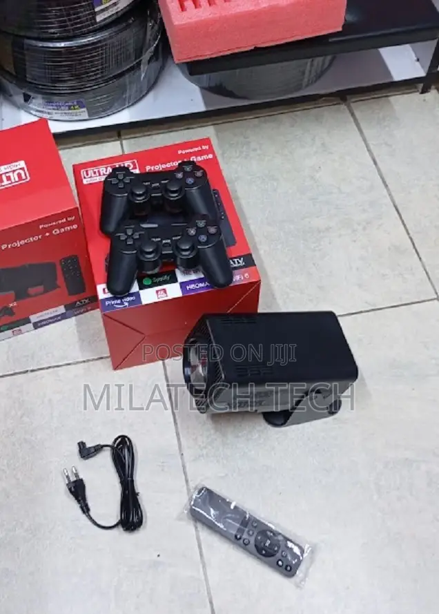 Smart Android Projector With Hd Output, Gaming Support Dual Gamepads