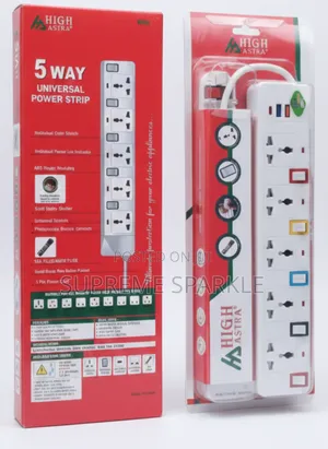Astra 5-Way Universal Power Extension With Usb Charging Port 2500w