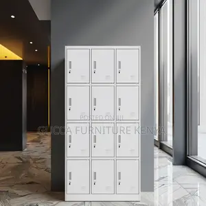 12-locker Metallic Gym Storage Cabinet