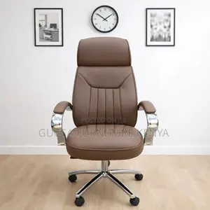 Executive Leather Brown Director's Chair