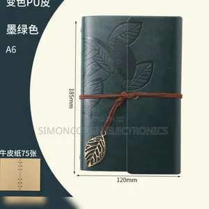 A6 Retro Leaf Notebook