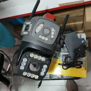 Triple Lens Wifi Enabled CCTV Camera With Alarm Siren