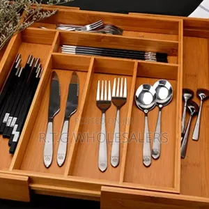 Wooden Cutlery Drawer Organizer – Multi-Compartment
